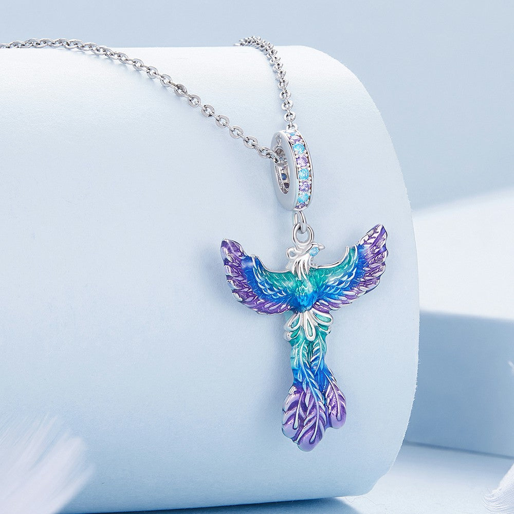 Phoenix Dangle Charm Silver