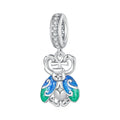 Scarab Dangle Charm Silver