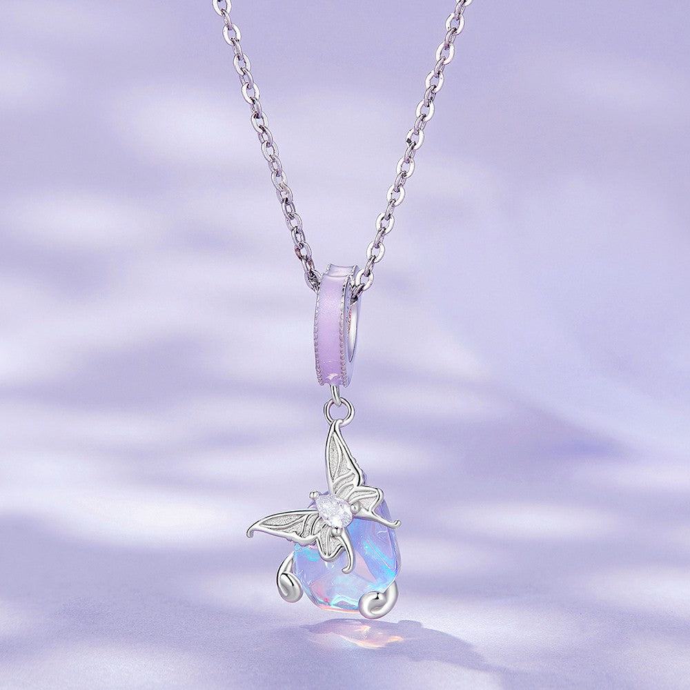 Butterfly Dangle Charm Silver