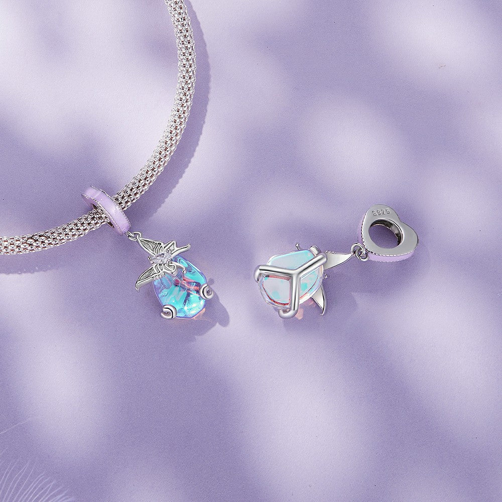 Butterfly Dangle Charm Silver