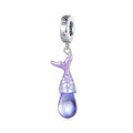 Mermaid Tears Dangle Charm Silver