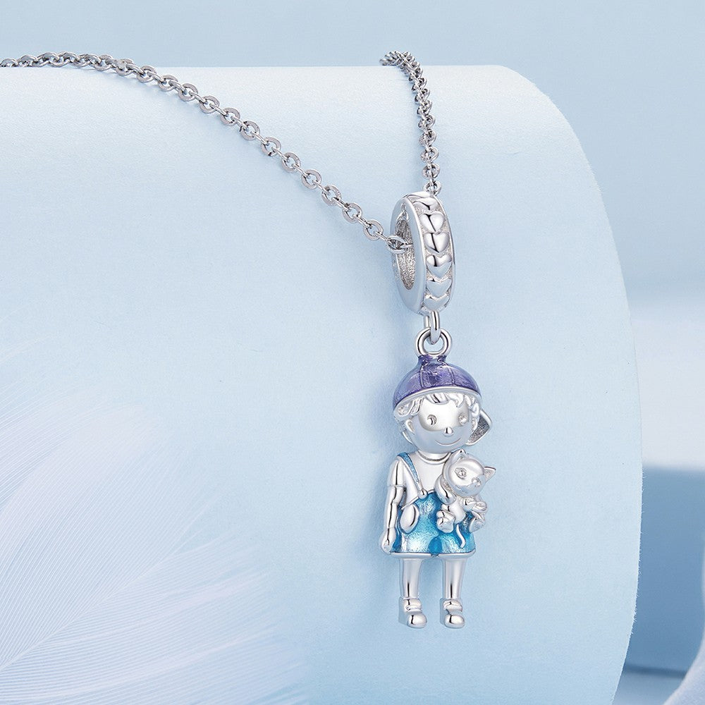 Little Boy Dangle Charm Silver