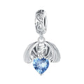 White Eagle Dangle Charm Silver