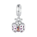 Lucky Ladybug Dangle Charm Silver