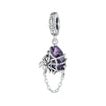 Spider Dangle Charm Silver