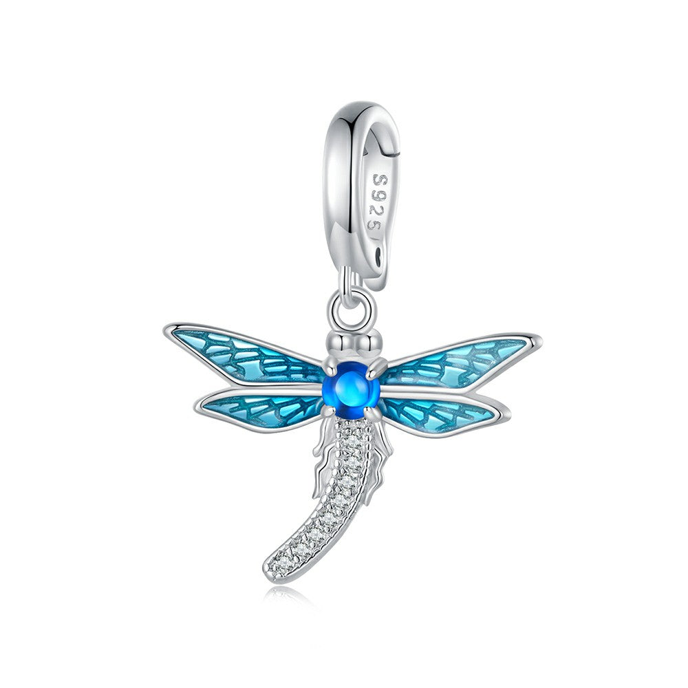 Dragonfly Jewelry Opening and Closing Clasp Dangle Charm Silver