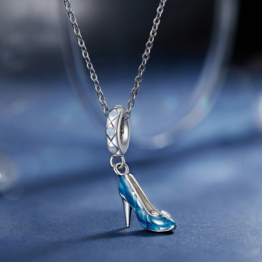 Magic Dancing Shoes Dangle Charm Silver