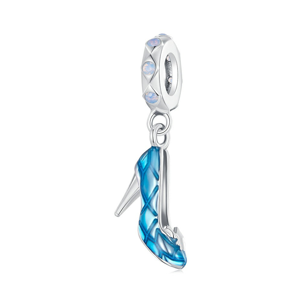 Magic Dancing Shoes Dangle Charm Silver