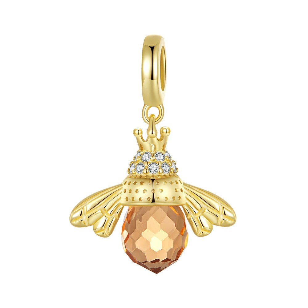 Bee Dangle Charm Silver