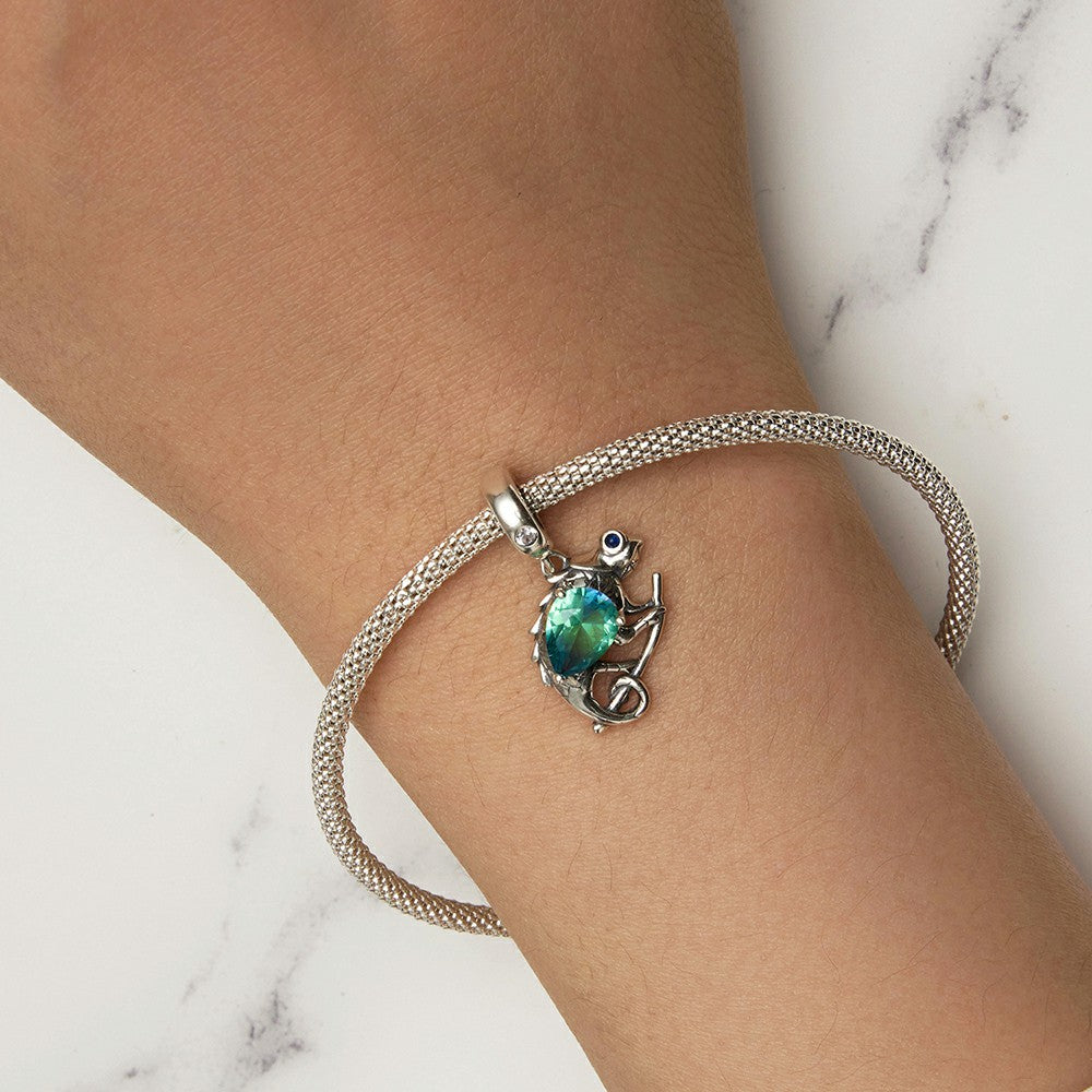 Chameleon Dangle Charm Silver