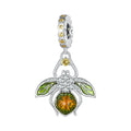Lemon Bee Dangle Charm Silver