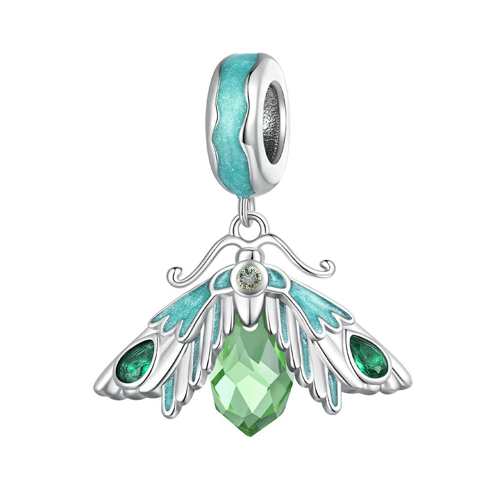 Moth Dangle Charm Silver