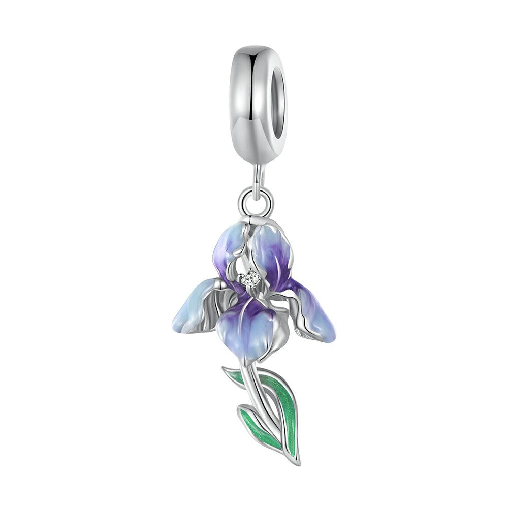 Iris Dangle Charm Silver