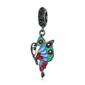 Art Butterfly Dangle Charm Silver