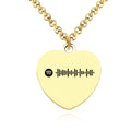 Custom Spotify Code Necklace Engraved Necklace Gifts For Couple's