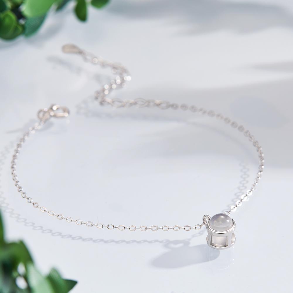 Custom Photo Projection Bracelet Personalized S925 Silver Bracelet Gift for Women
