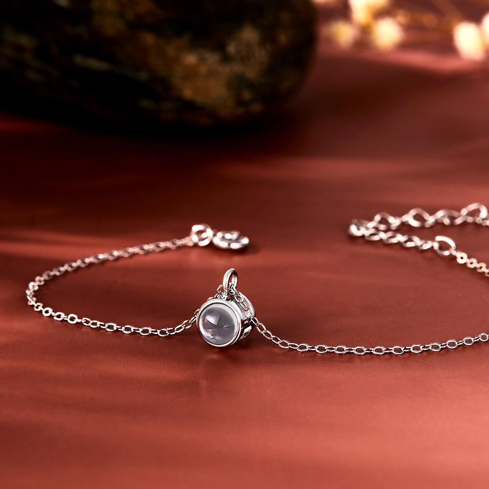 Custom Photo Projection Bracelet Personalized S925 Silver Bracelet Gift for Women
