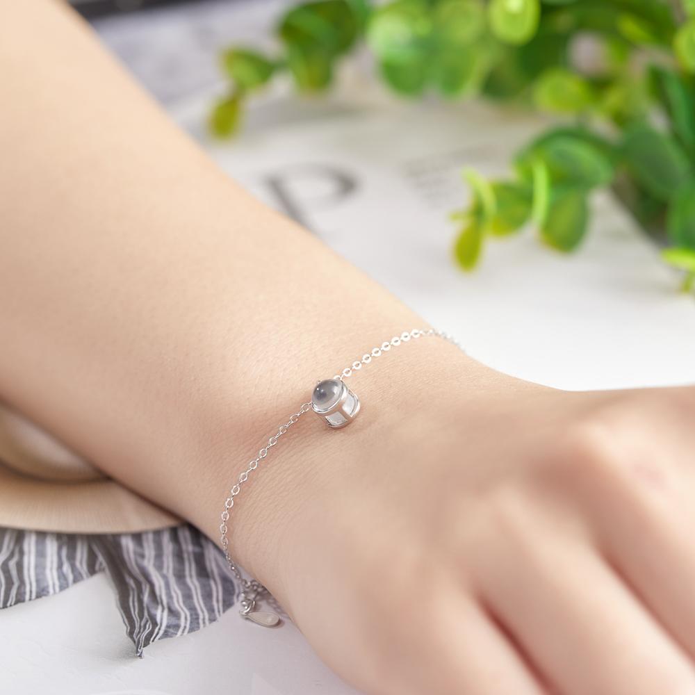 Custom Photo Projection Bracelet Personalized S925 Silver Bracelet Gift for Women