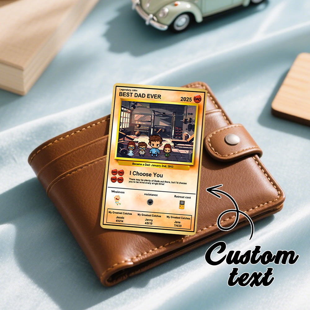 Custom Poke Card, Gift For dad, Father's Day Gift, Custom Poke Present