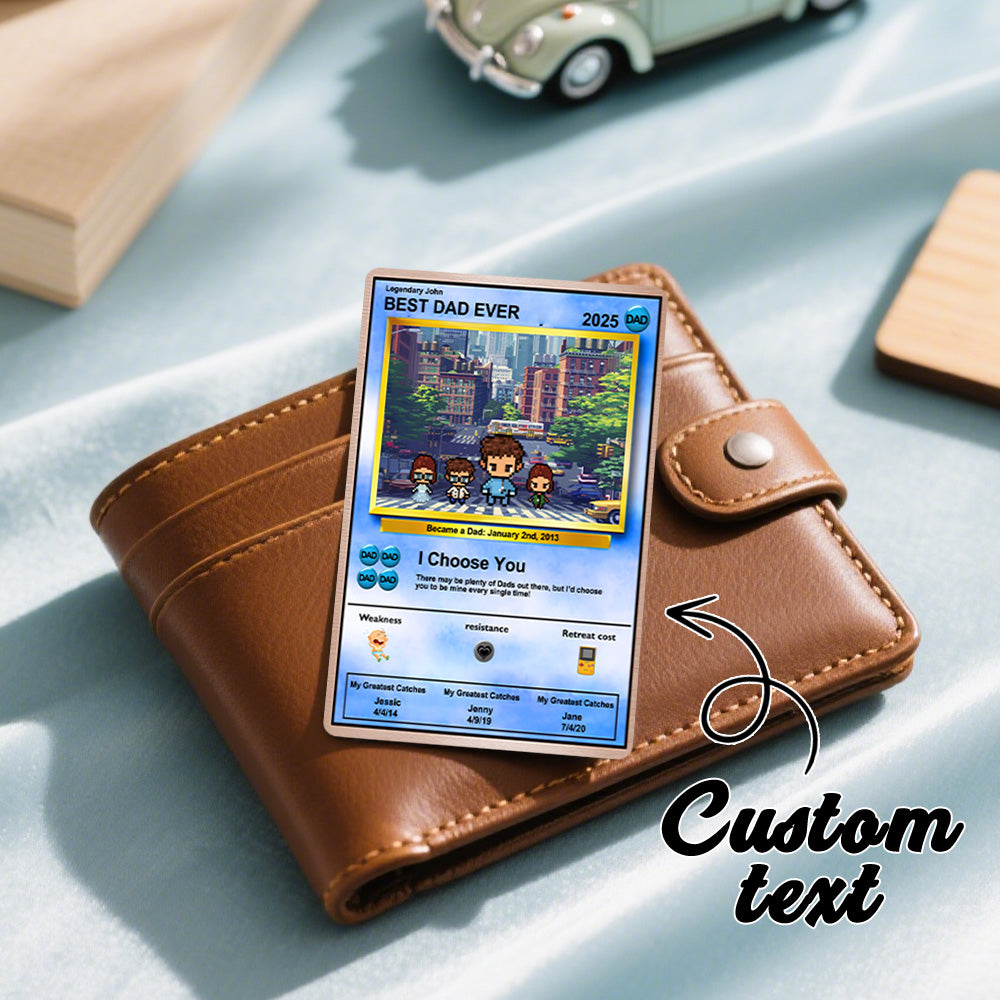 Custom Poke Card, Gift For dad, Father's Day Gift, Custom Poke Present