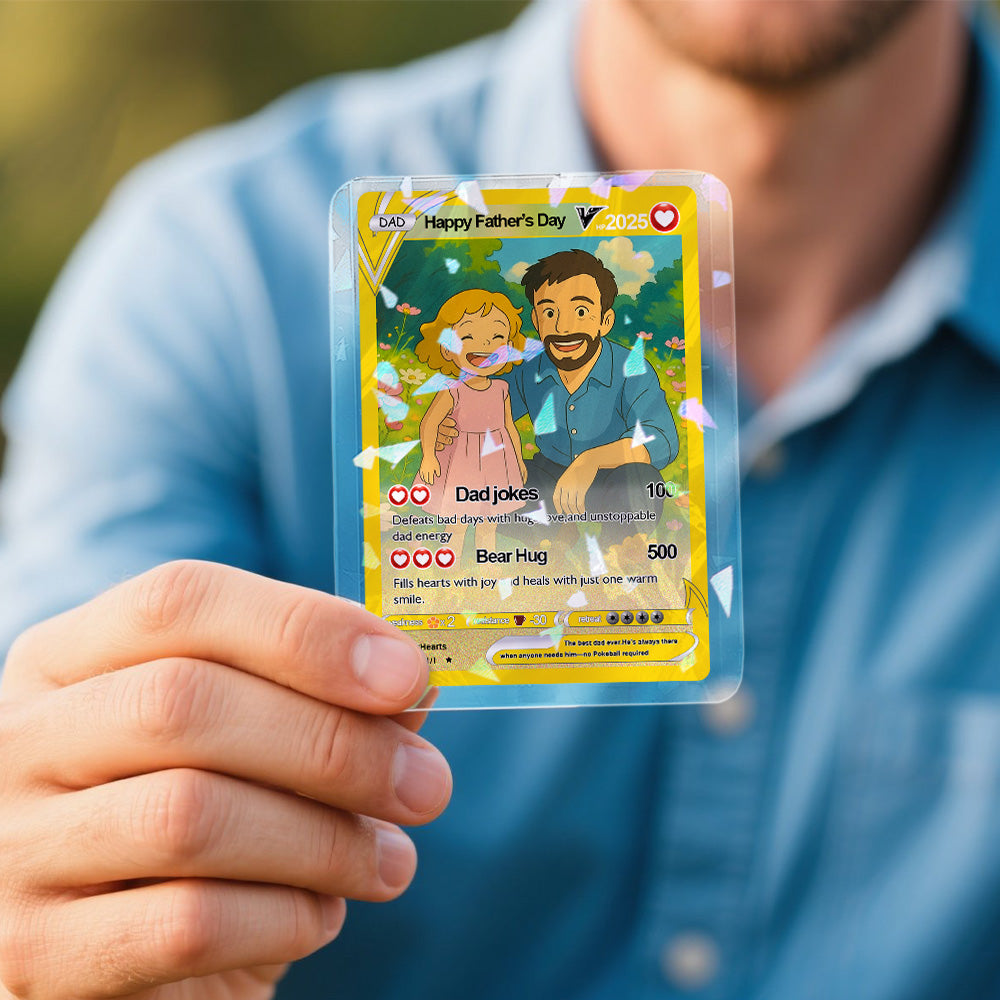 Custom Poke Card, Gift For dad, Father's Day Gift, Custom Poke Present