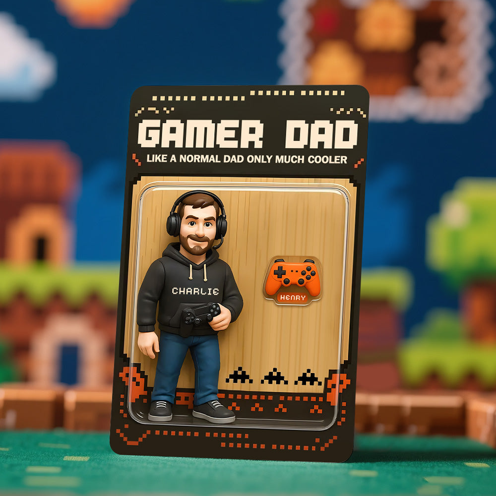 Custom Father's Day Poke Game Card Personalized Game Inspired Card Gift for Dad Father's Day Keepsake
