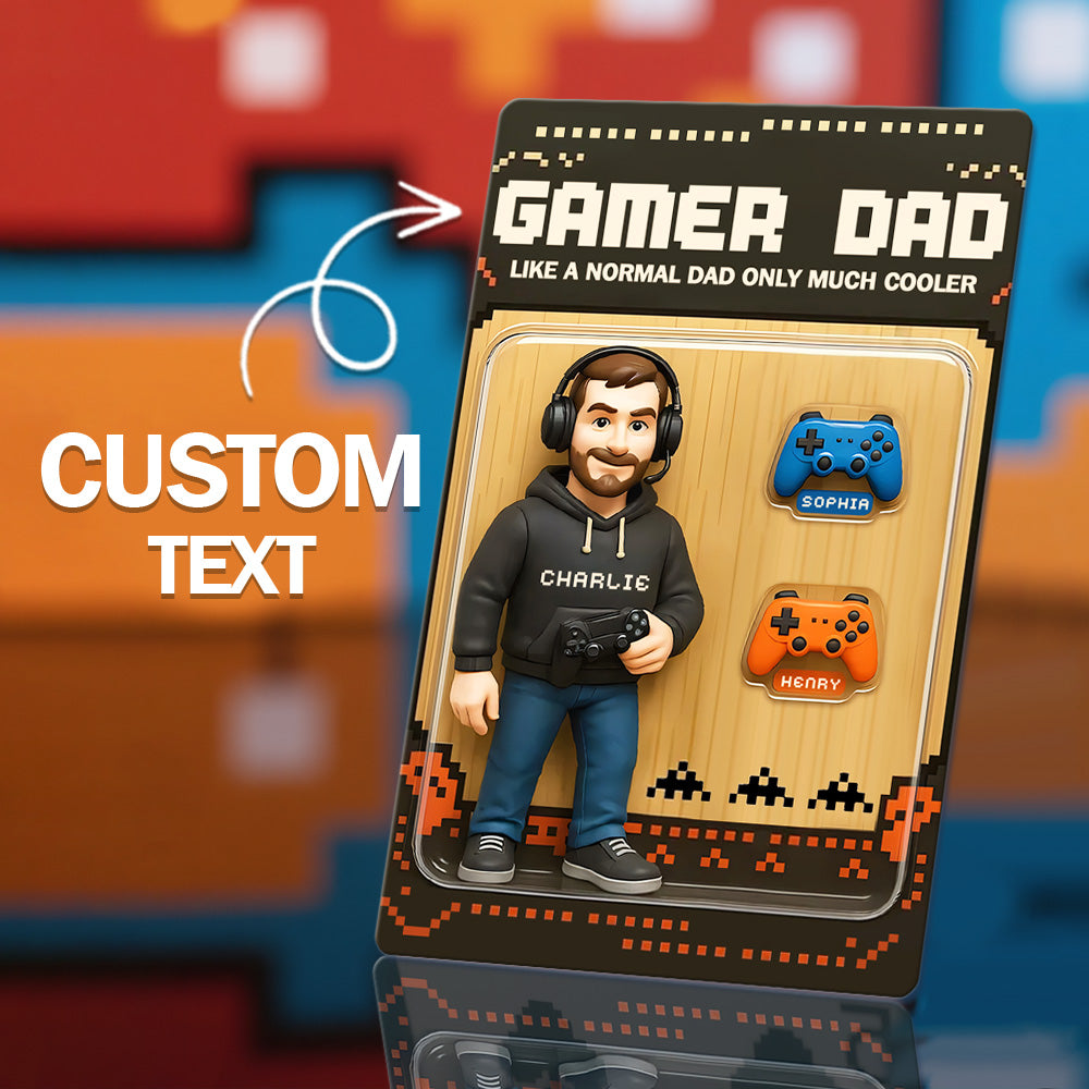 Custom Father's Day Poke Game Card Personalized Game Inspired Card Gift for Dad Father's Day Keepsake