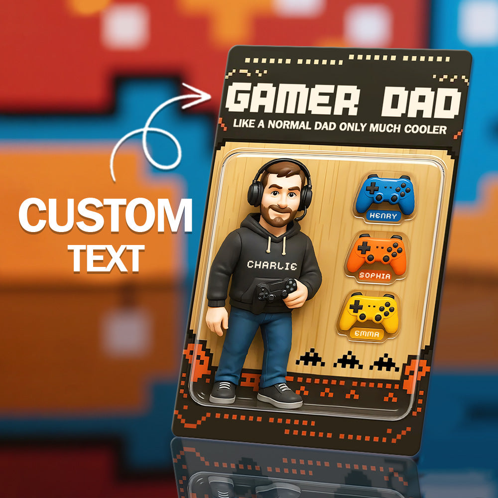 Custom Father's Day Poke Game Card Personalized Game Inspired Card Gift for Dad Father's Day Keepsake