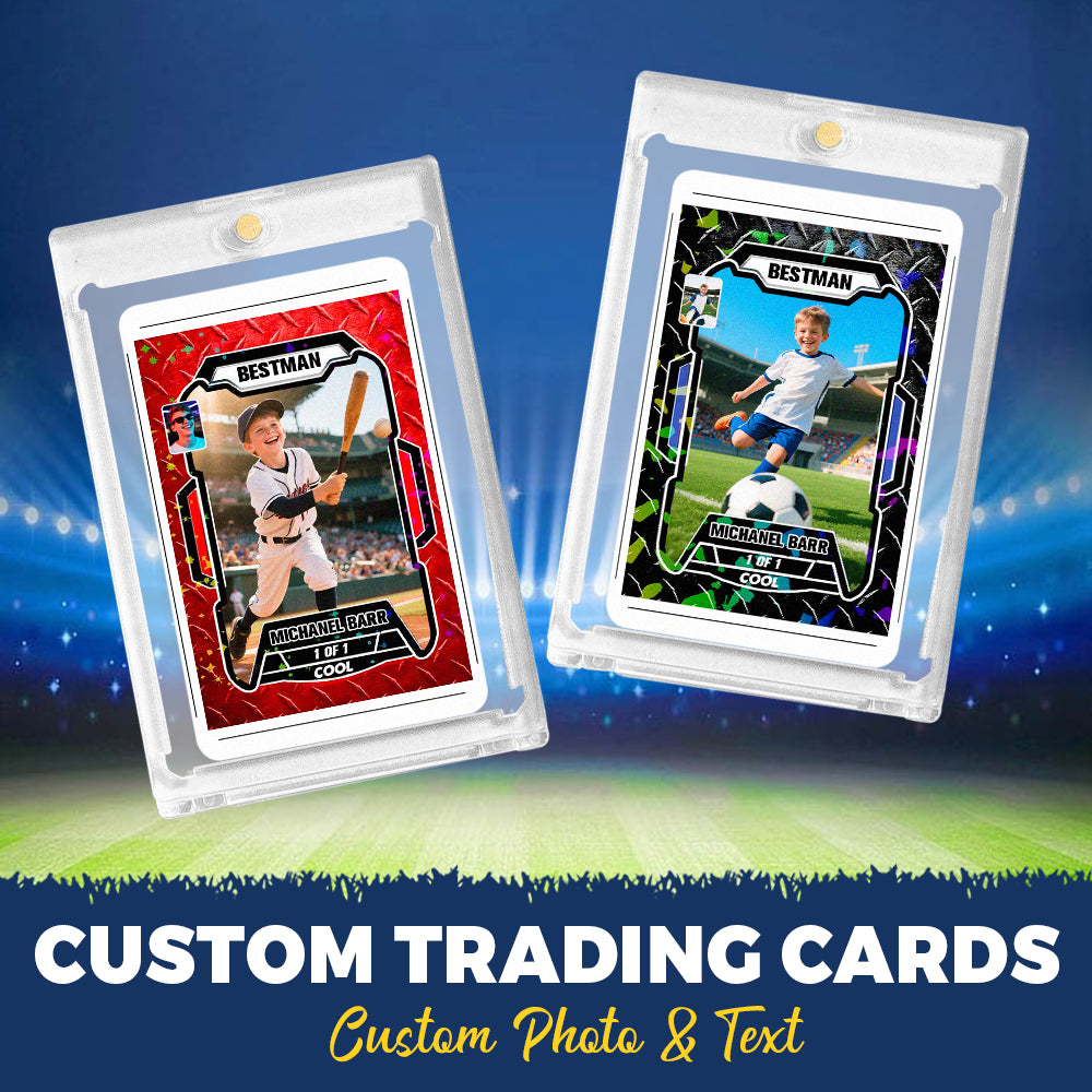 Custom Poke Card Sport Portrait from Photo Personalized Sports-Themed Trainer Card with Custom Name & Stats Unique Gift for Athletes & Fans