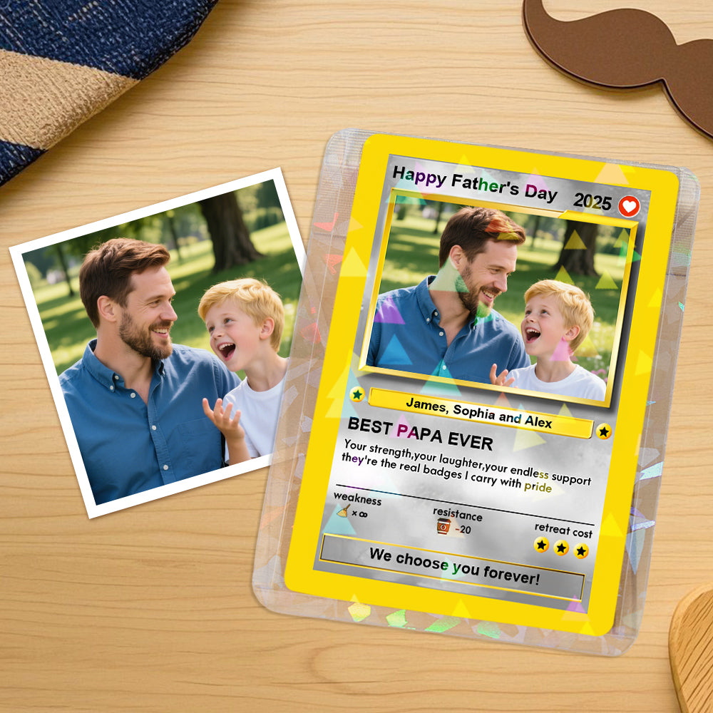 We Choose You Forever Custom Poke Card Fathers Day Gift For Poke Loving Dads Gift For Dad