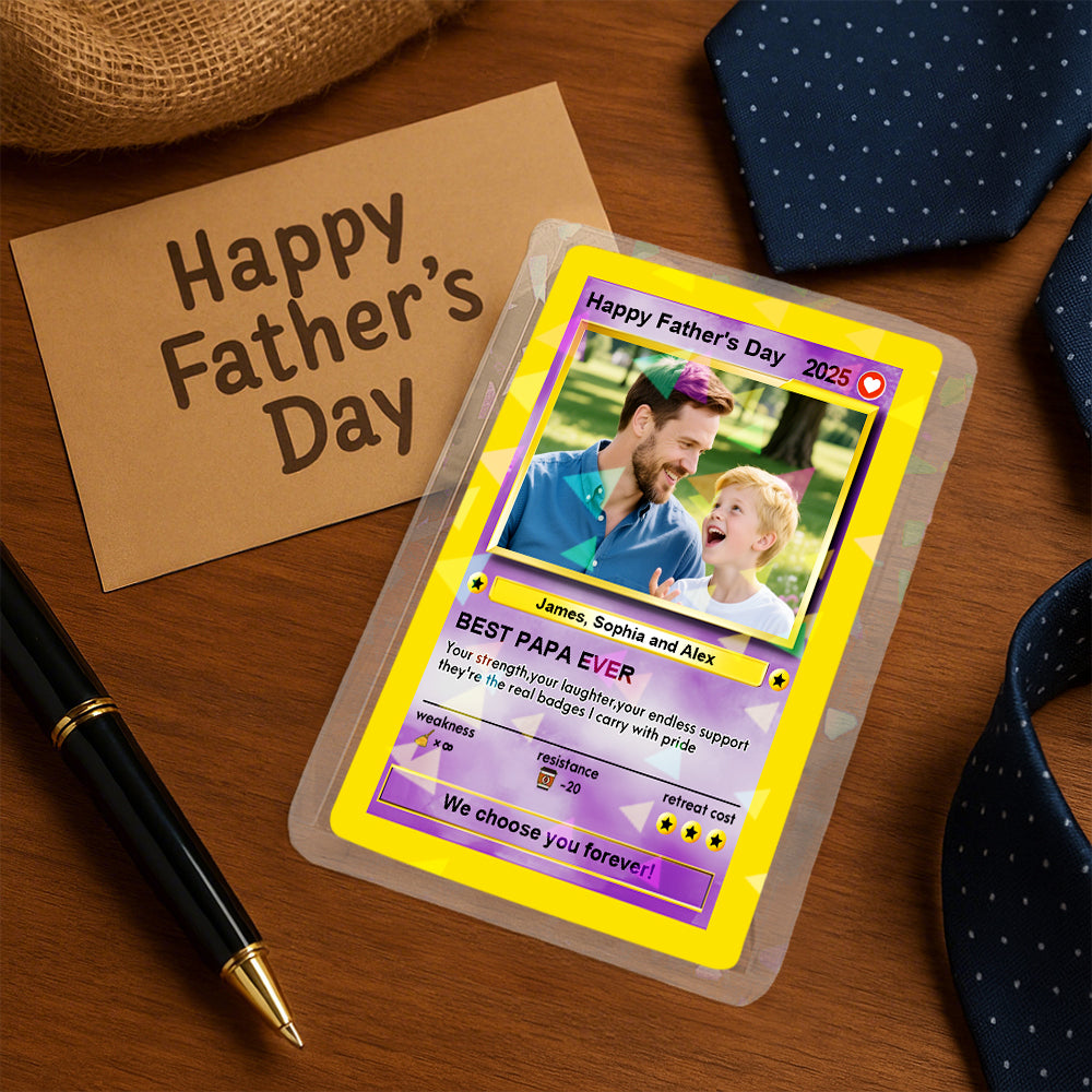 We Choose You Forever Custom Poke Card Fathers Day Gift For Poke Loving Dads Gift For Dad