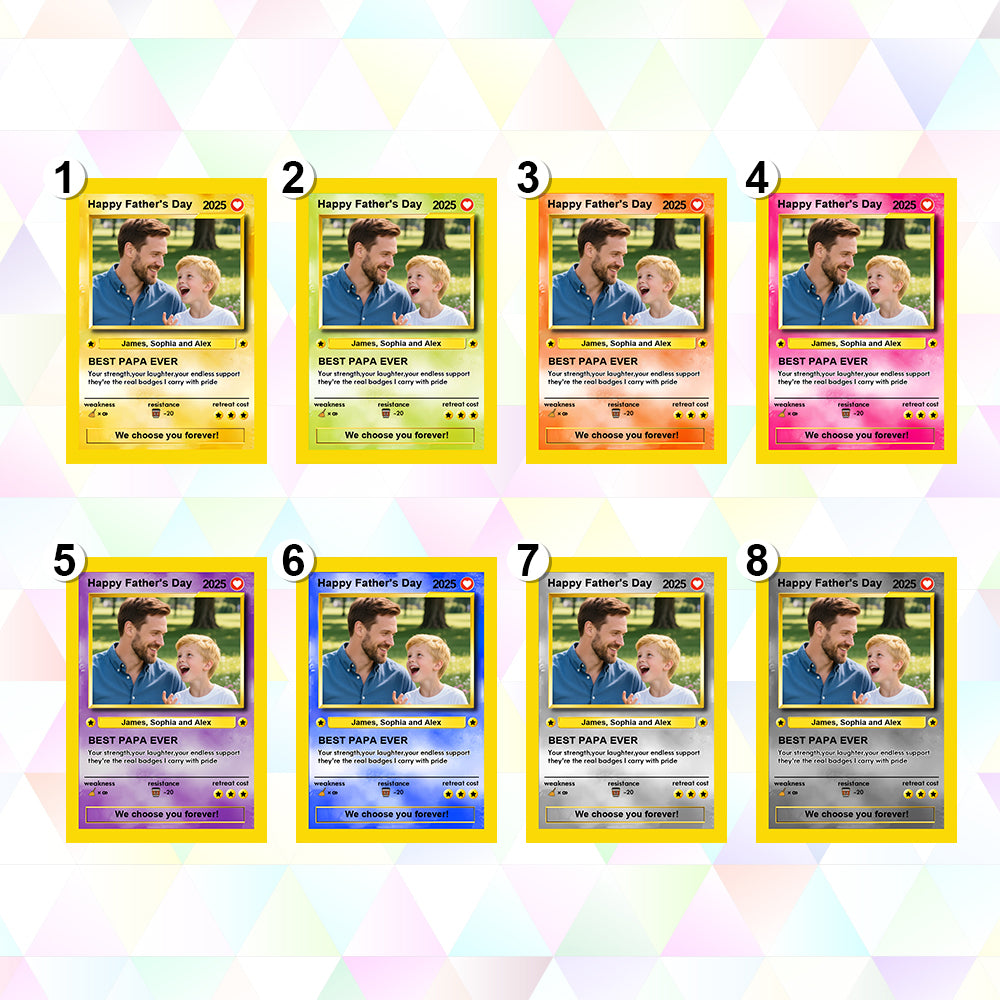 We Choose You Forever Custom Poke Card Fathers Day Gift For Poke Loving Dads Gift For Dad