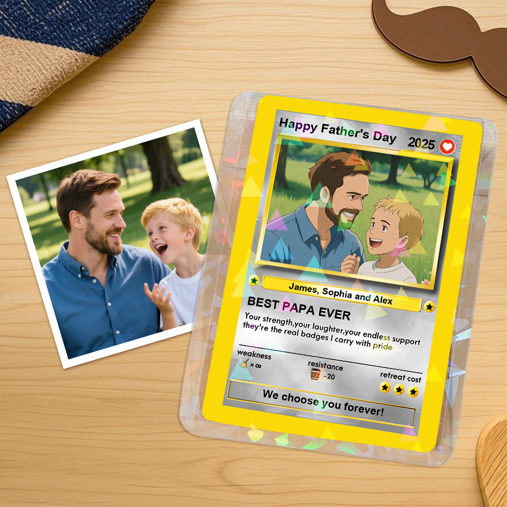We Choose You Forever Custom Poke Card Fathers Day Gift For Poke Loving Dads Gift For Dad