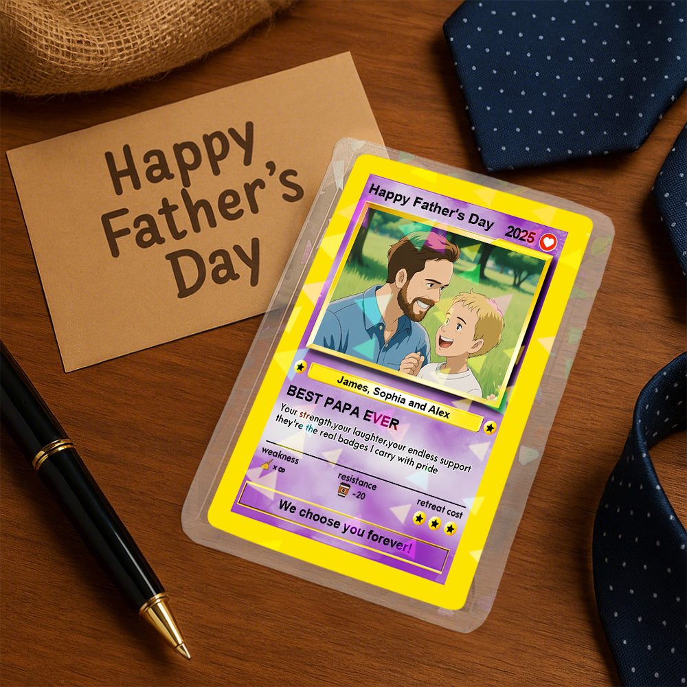 We Choose You Forever Custom Poke Card Fathers Day Gift For Poke Loving Dads Gift For Dad