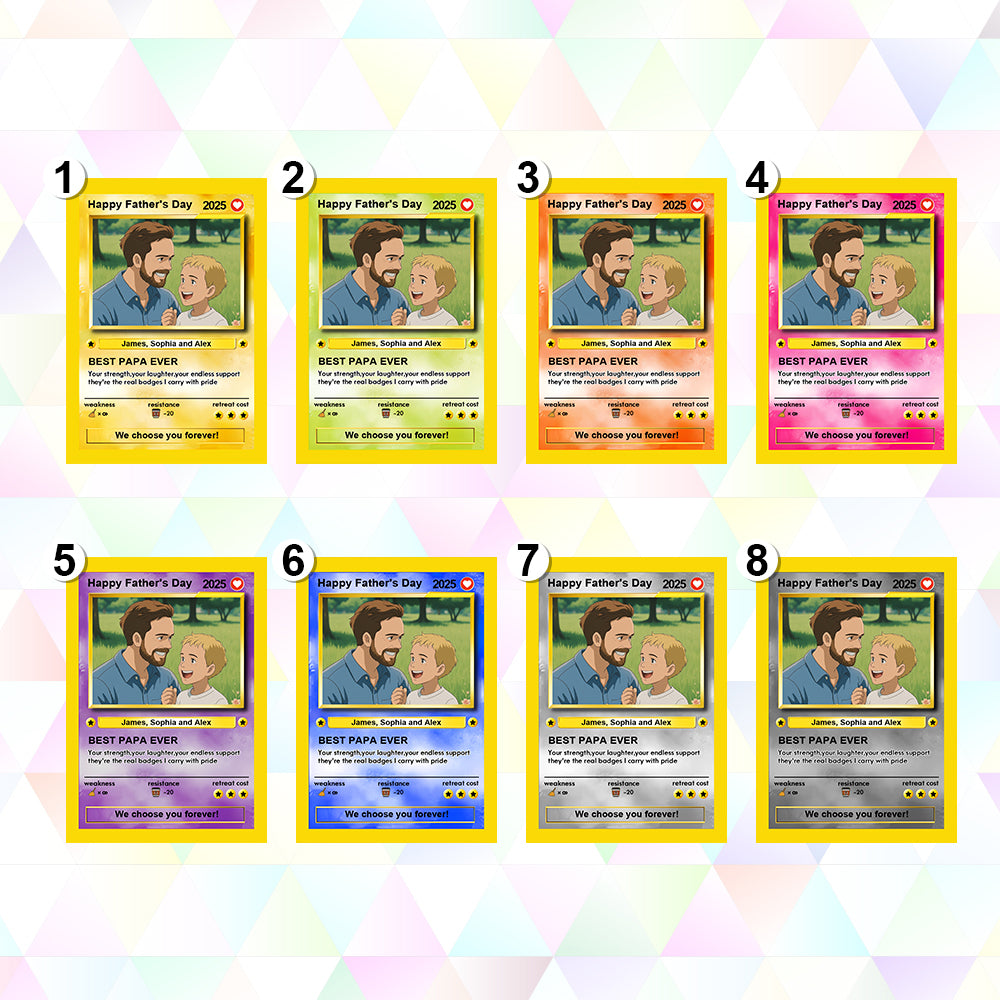 We Choose You Forever Custom Poke Card Fathers Day Gift For Poke Loving Dads Gift For Dad