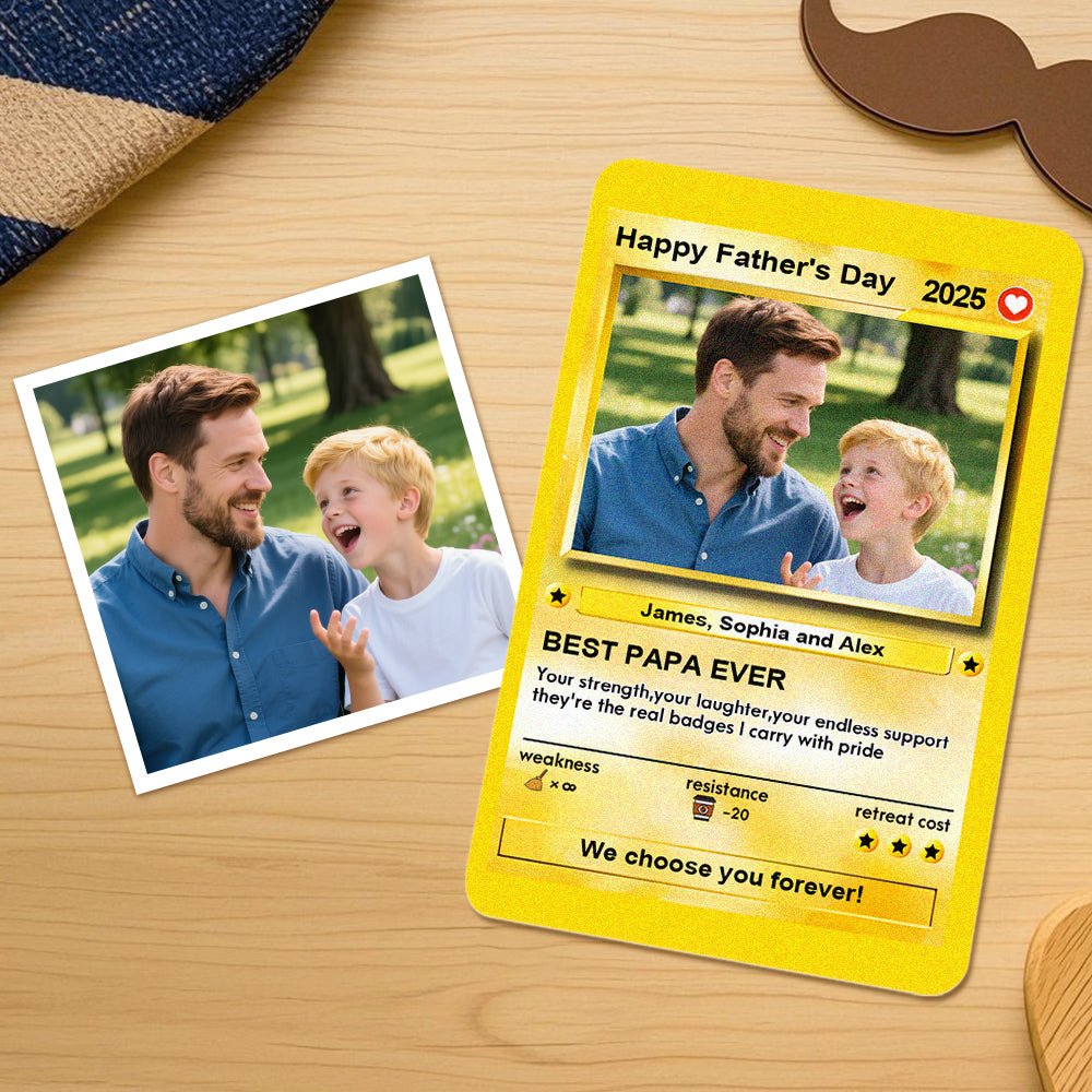 We Choose You Forever Custom Poke Card Fathers Day Gift For Poke Loving Dads Gift For Dad
