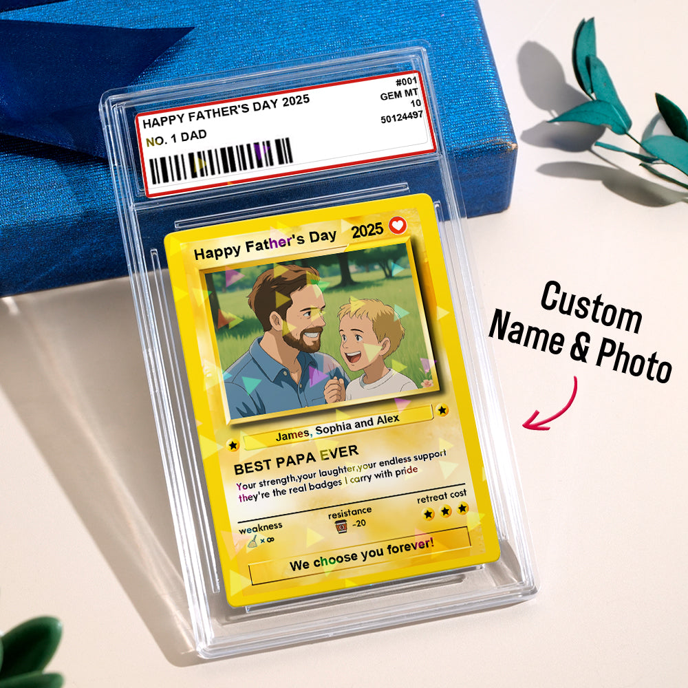 Custom Father's Day Poke Card Custom Poke Card Gift For Dad, Father's Day Gift, Custom Present
