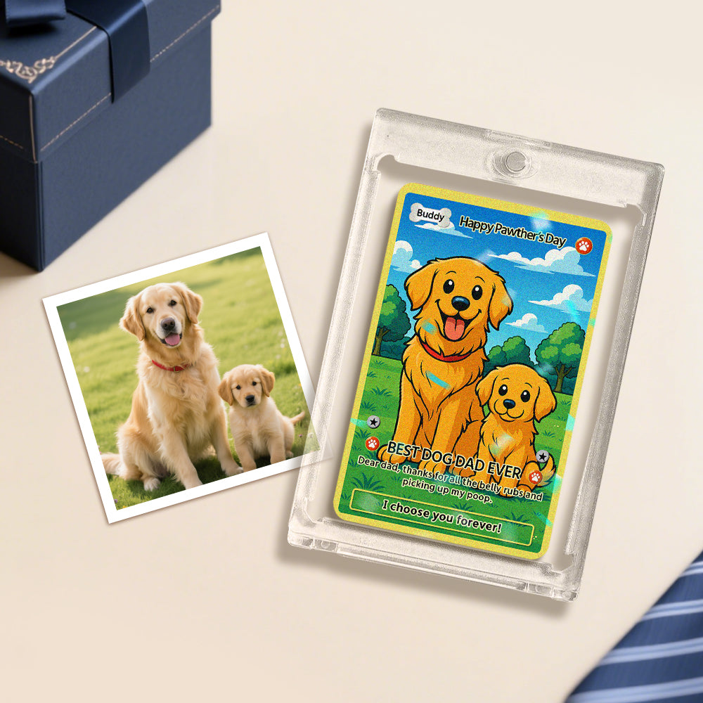Custom Father's Day Poke Card Custom Poke Card Gift For Dad, Father's Day Gift, Custom Present