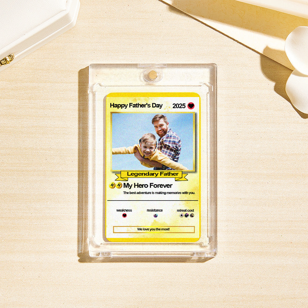 Custom Father's Day Poke Card Personalized Game Inspired Card Gift for Dad Father's Day Keepsake