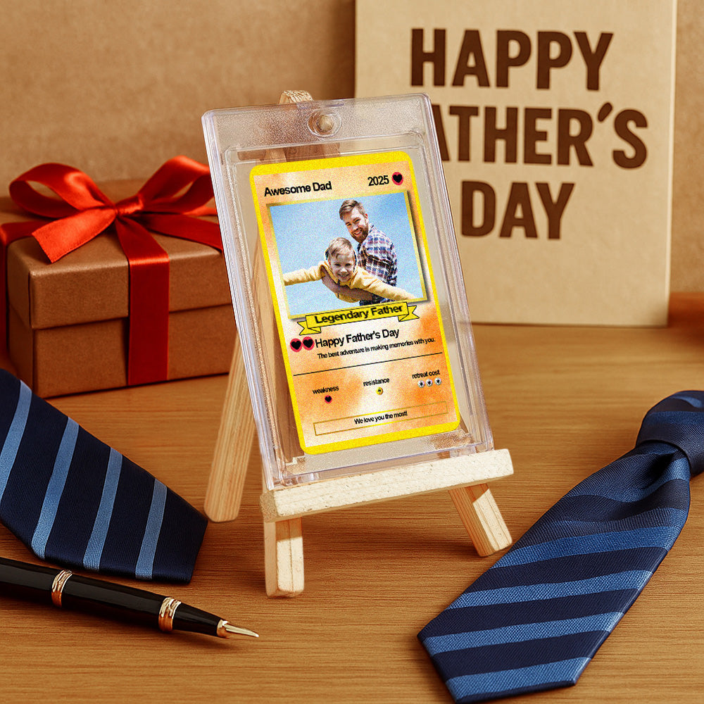 Custom Father's Day Poke Card Personalized Game Inspired Card Gift for Dad Father's Day Keepsake