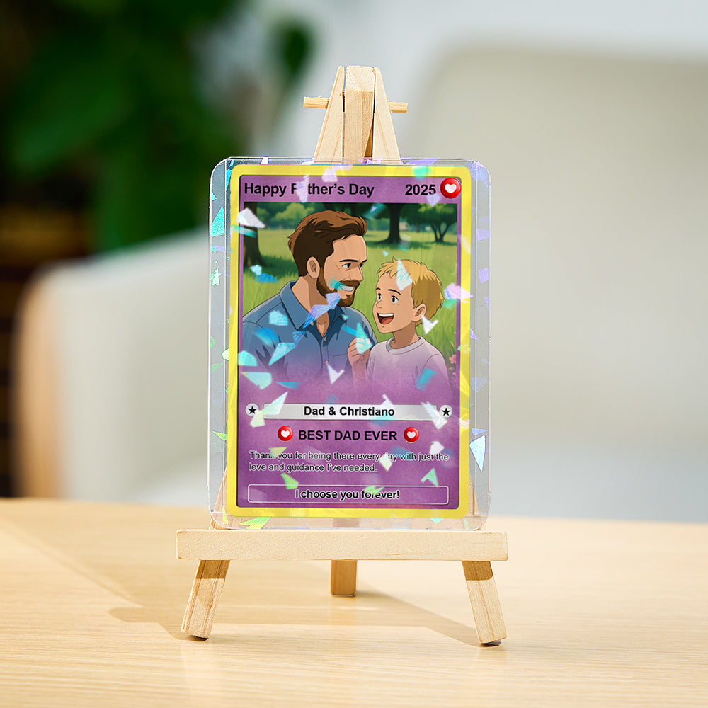 Custom Poke Card, Gift For dad, Father's Day Gift, Custom Poke Present