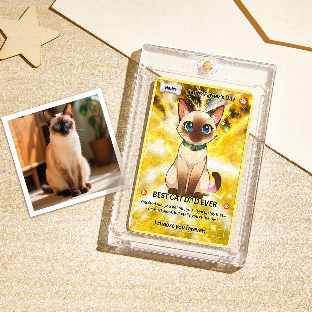 Poke Card Custom Poke Card Gift For Dad, Father's Day Gift, Custom Present
