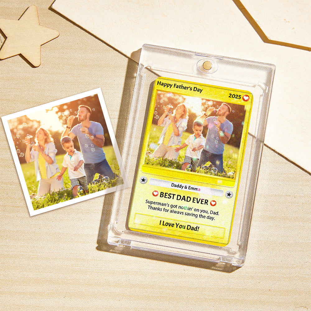 Poke Card Custom Poke Card Gift For Dad, Father's Day Gift, Custom Present