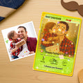Personalized Anime Poke Card, Anime Photo Block, New Dad Gift, Fathers Day Gift, Game Dad Gift From Kids, Father's Day Gift