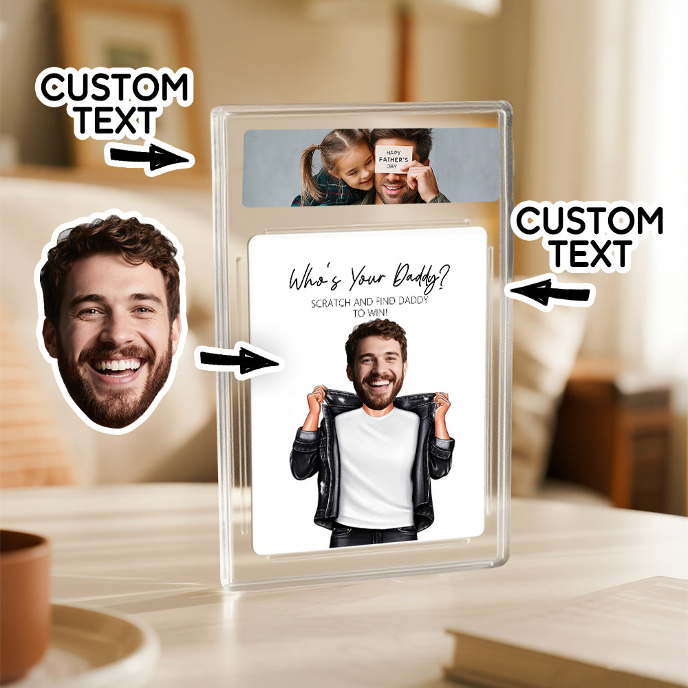 Custom Father's Day Poke Card Custom Poke Card Gift For Dad, Father's Day Gift, Custom Present