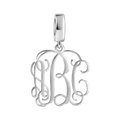 Monogram Charm Pendant Silver