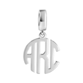Personalized Block Monogram Pendant Charm Rose Gold Plated Silver
