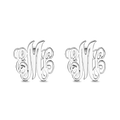 Monogram Earrings Silver