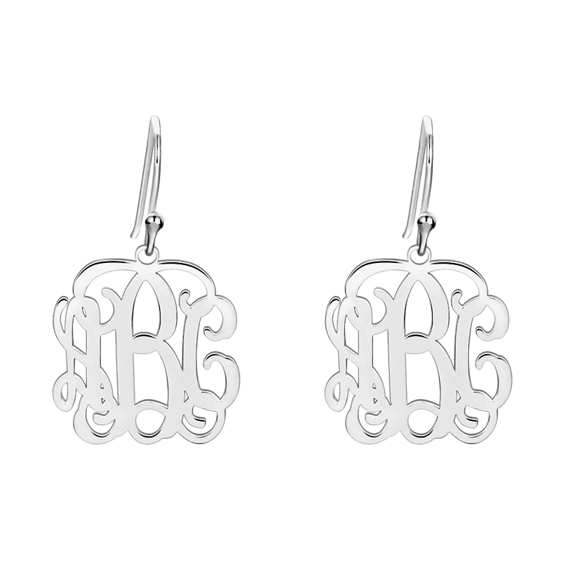 Monogram Earrings Silver