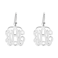Monogram Earrings Silver